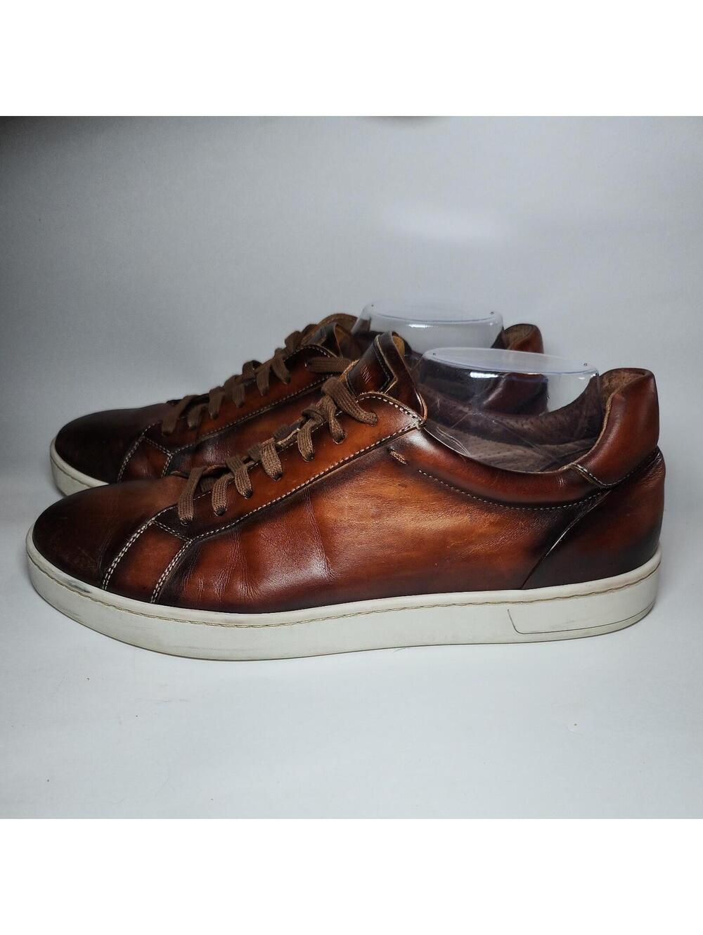 Magnanni Costa Lo Men’s Sneakers Red Burgundy Lace Up Leather Portugal Sz 10.5